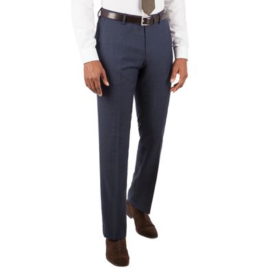 Navy tonal check tailored fit suit trouser